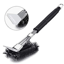 Carica l&#39;immagine nel visualizzatore di Gallery, IREGRO - Spazzola per barbecue con spatola in acciaio inox 304 e manico Nero