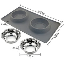 Carica l'immagine nel visualizzatore di Gallery, TedGem Ciotola Cane Ciotole per Cani e Gatti in Acciaio Inox con Tappetino... - Ilgrandebazar
