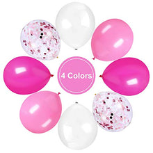 Carica l'immagine nel visualizzatore di Gallery, YMSZ Palloncini Bianchi Coriandoli Rosa, in Lattice Rosso Rosa da...