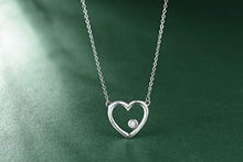 Carica l&#39;immagine nel visualizzatore di Gallery, Qings - Collana con Ciondolo a Forma di Cuore, in Argento Sterling Silver