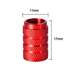 Coprivalvola Pneumatici Tappi Valvola in Alluminio Auto Antipolvere Red