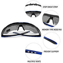 Carica l&#39;immagine nel visualizzatore di Gallery, FREE SOLDIER Occhiali da Sole da Uomo Polarizzati 5 in 1 Occhiale Ciclismo MTB Softair Occhiali Tattici Militari Anti-UV400 Protezione per Ciclismo, Corsa, Pesca, Guida, Sport All&#39;aperto, Blu
