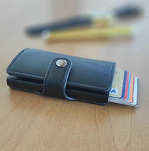 Carica l'immagine nel visualizzatore di Gallery, LOTHUS Porta Carte Di Credito Slim RFID 2a Generazione Portafoglio Pelle Nero - Ilgrandebazar