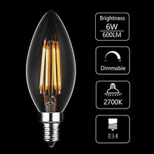 Carica l&#39;immagine nel visualizzatore di Gallery, Yiun C35 E14 Candela lampadine LED 6W, 60W ad incandescenza lampadine... - Ilgrandebazar