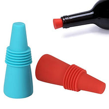 Carica l&#39;immagine nel visualizzatore di Gallery, Rmeet Tappo Vino Silicone,5 Pezzi di Bottiglia Colori 5 Pack - Ilgrandebazar