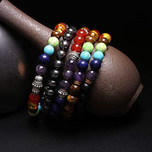 Carica l&#39;immagine nel visualizzatore di Gallery, J.Fée Bracciale Perline Chakra Elastico in Pietra 5pack - Ilgrandebazar