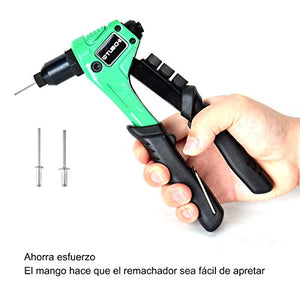 Pinza rivettatrice con 4 teste intercambiabili, manuale 40...