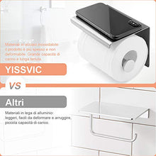 Carica l&#39;immagine nel visualizzatore di Gallery, Yissvic Porta Carta Igienica Portarotolo Acciaio Inox 304 Installazione...