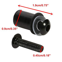 Carica l&#39;immagine nel visualizzatore di Gallery, OSAN Parabrezza bullone 10Pz Universale CNC Moto Bulloni Nero - Ilgrandebazar