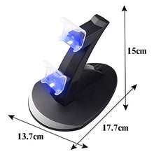 Carica l&#39;immagine nel visualizzatore di Gallery, PS4 Controller Base di Ricarica Doppi,AMANKA Dual USB Caricatore...