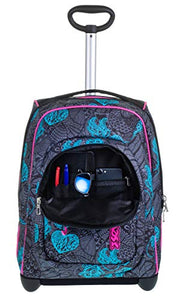 Trolley Fit Seven Colorflower, Nero, 35 Lt, 2in1 Zaino con Sollevamento...