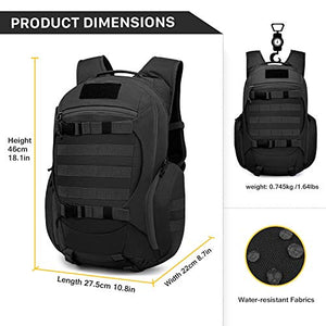 Mardingtop 28L/35L Zaino Tattico Militare Molle Zaini da 28l, 28L-Nero
