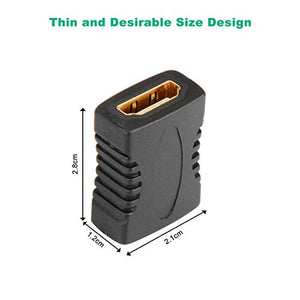 J&D HDMI Coupler Adapter, 2-Pack Placcato Oro Femmina a 4K