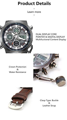 AMST 3003 Orologio sportivo da polso al quarzo, multifunzione