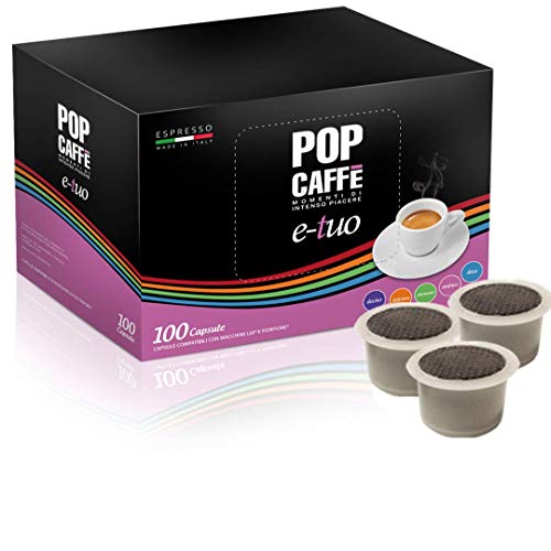 100 CAPSULE POP CAFFE' E-TUO 1 INTENSO COMPATIBILI FIOR FIORE, LUI ESPRESSO... - Ilgrandebazar