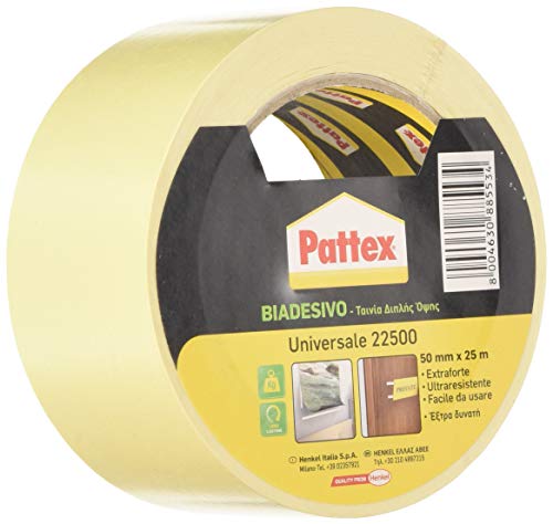 Pattex, 715151, Biadesivo Universale, 50 mm x 25 m - Ilgrandebazar