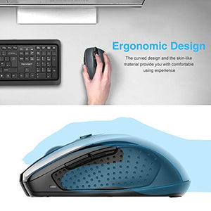 TECKNET PRO Mouse Senza Fili, 2600DPI, Durata delle batterie di 24 Grigio
