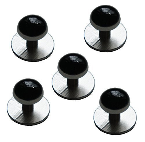 Set di 5 borchie per vestiti in onice nere - Ilgrandebazar