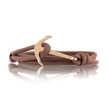 Carica l&#39;immagine nel visualizzatore di Gallery, Vikings Coppia di bracciali ad Ancora Schwarz - / Braun - Gold - Ilgrandebazar