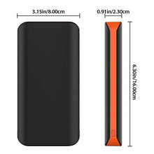 Carica l&#39;immagine nel visualizzatore di Gallery, Powerbank 25000mAh, Power Bank Ricarica Rapida, Caricabatterie nero arancione