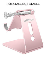 Carica l'immagine nel visualizzatore di Gallery, OMOTON Supporto Regolabile per Telefono, Stand Scrivania Oro rosa