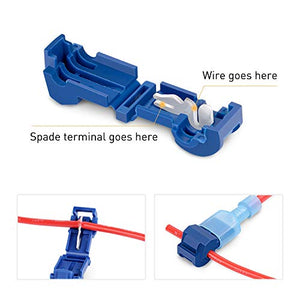 VISSQH 120 Pezzi T-Tap Connettore Terminale, Filo Elettrico...