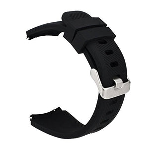 MroTech 22 mm Cinturino di Ricambio Silicone compatibile per Samsung Nero - Ilgrandebazar