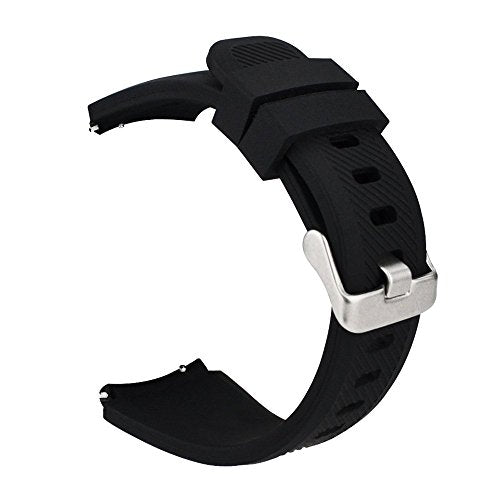 MroTech 22 mm Cinturino di Ricambio Silicone compatibile per Samsung Nero - Ilgrandebazar