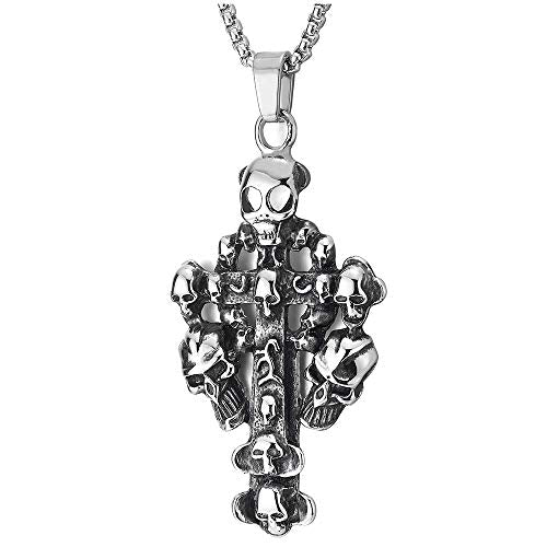 iMETACLII Grande Gotico Annata Cranio Cerchio Croce Ciondolo, Teschio... - Ilgrandebazar