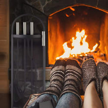 Carica l&#39;immagine nel visualizzatore di Gallery, Relaxdays 10022291 Accessori Camino, 5 Pezzi, Porta-Attrezzi, Paletta,...