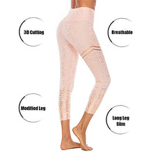 Carica l'immagine nel visualizzatore di Gallery, SotRong Pantaloni da Yoga a Vita Alta Donna Brillantini Leggings S, Rosa - Ilgrandebazar