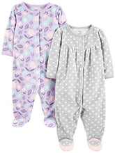 Carica l&#39;immagine nel visualizzatore di Gallery, Simple Joys by Carter&#39;s Baby Girls - Confezione da 2 pile con piedini per...