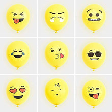 Carica l'immagine nel visualizzatore di Gallery, Goushy 100pcs Palloncini Colorati Emoji Emoticon per Compleanni Festa giallo - Ilgrandebazar
