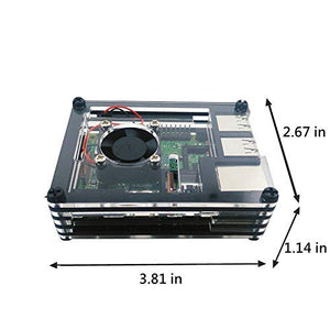 GCOA Custodia Raspberry Pi 3 B + con Ventola, dissipatori in Alluminio 3PCS,...