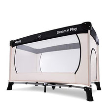 Carica l'immagine nel visualizzatore di Gallery, Hauck Lettino da Viaggio Dream N Play Plus - Culla Neonato fino a 15kg - Letto Pieghevole 60x120cm - Box Bambini con Uscita Laterale - Borsa Inclusa - Beige
