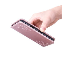 Carica l'immagine nel visualizzatore di Gallery, ISAKEN Compatibile con Samsung Galaxy S6 Custodia - Libro Rose: rose gold