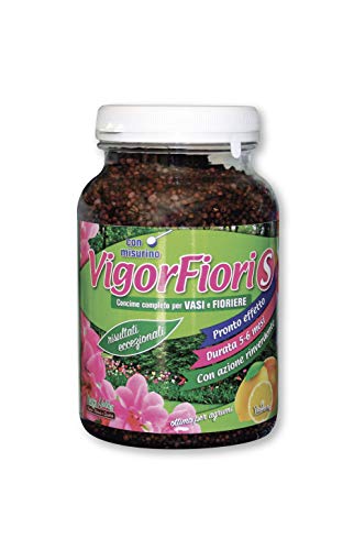 VIGORFIORI S, concime granulare completo con pronto effetto, 1.3 KG, Nero