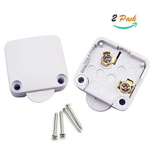 Carica l&#39;immagine nel visualizzatore di Gallery, FUJIE 2 Pezzi Interruttore per Porte Switch Push Porta Bianco - Ilgrandebazar