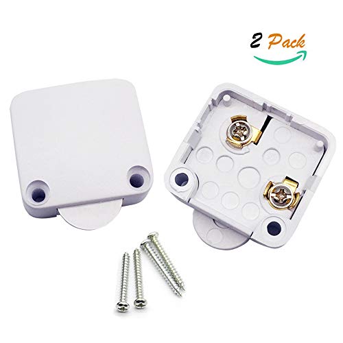 FUJIE 2 Pezzi Interruttore per Porte Switch Push Porta Bianco - Ilgrandebazar