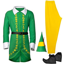 Carica l'immagine nel visualizzatore di Gallery, AudMsier Abbigliamento da Elfo di Halloween Abbigliamento Natalizio Abbigliamento da Uomo Abbigliamento da Festa per Uomo e Donna per Adulti (L)