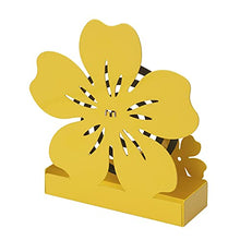 Carica l'immagine nel visualizzatore di Gallery, Porta Zampirone in Metallo Fiore Giallo. Portazampirone da interno o da esterno 17X5X18cm