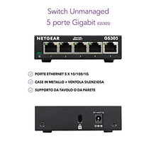 Carica l&#39;immagine nel visualizzatore di Gallery, Netgear GS305 Switch Ethernet 5 porte, Gigabit desktop, hub ethernet...