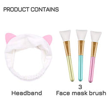 Carica l&#39;immagine nel visualizzatore di Gallery, Pennello Maschera Viso e Fascia per Capelli,AOBETAK Applicatori Cosmetici in...
