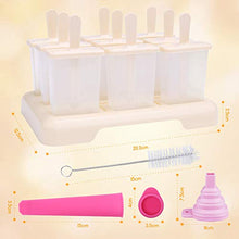 Carica l'immagine nel visualizzatore di Gallery, Icnow Stampi Ghiaccioli, 9 per Gelato con 5 in Silicone,con...