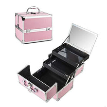 Carica l'immagine nel visualizzatore di Gallery, AMASAVA Beauty Case da Viaggio,Custodia per trucco portatile, valigia Rosa