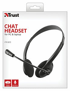 Trust 21665 Primo Cuffie con Microfono, Nero - Ilgrandebazar