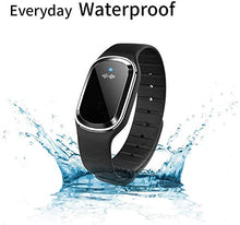Carica l&#39;immagine nel visualizzatore di Gallery, MENGZF ultrasuoni Bracciale Repellente per zanzare Braccialetto nero