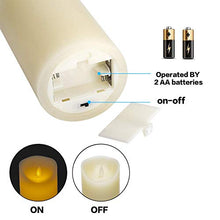 Carica l&#39;immagine nel visualizzatore di Gallery, Candele senza fiamma, Φ 8CM x H 10cm/12CM/15CM Set di 3 3 Pack Avorio - Ilgrandebazar