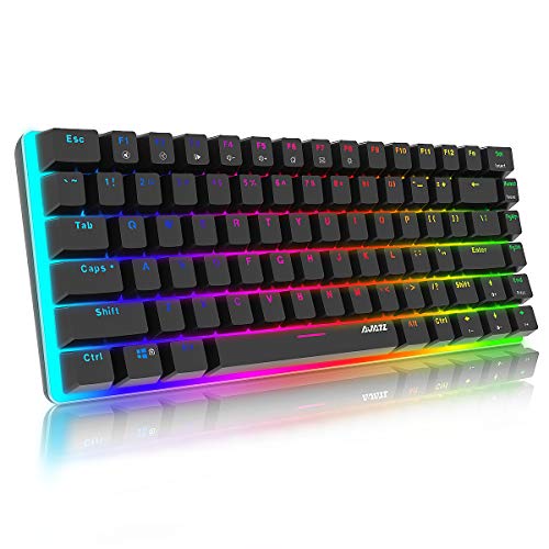 Ajazz AK33 Tastiera Meccanica Gaming Switches Blu RGB,Tastiera da 82 teclado