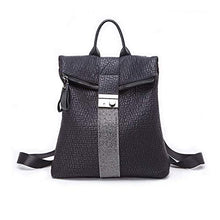 Carica l&#39;immagine nel visualizzatore di Gallery, Zaino moda, JOSEKO zaino in pelle Borse a zainetto con borsa a spalla Nero